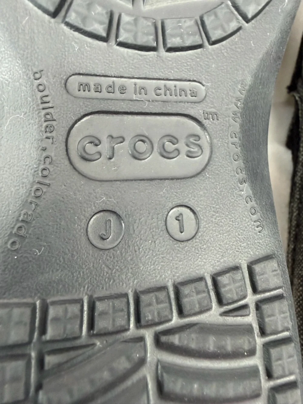 Crocs Santa Cruz size 1 Casual Grey Slip-On Canvas Shoes